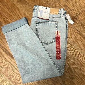 Seven, slim straight jean, high rise, size 14